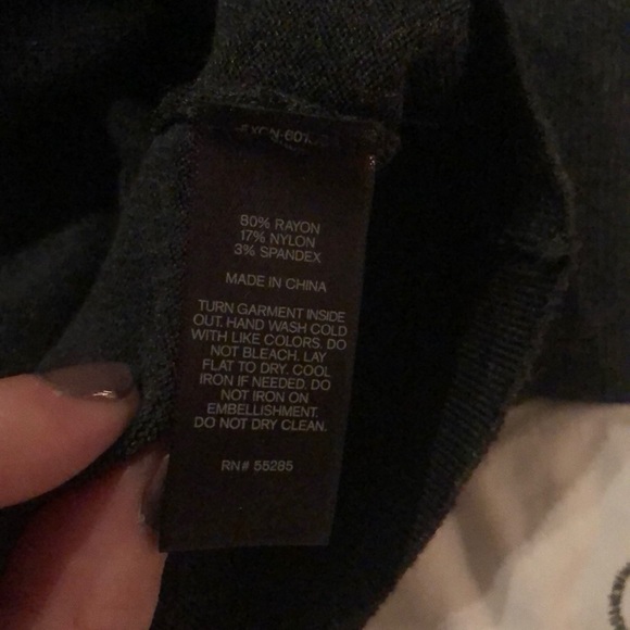 Express fitted sweater w embellished shoulders - Picture 7 of 8